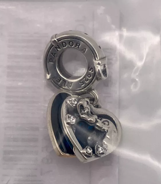 Pandora Disney Lady And The Tramp Opposites Attract Heart Dangle Charm 798634C01