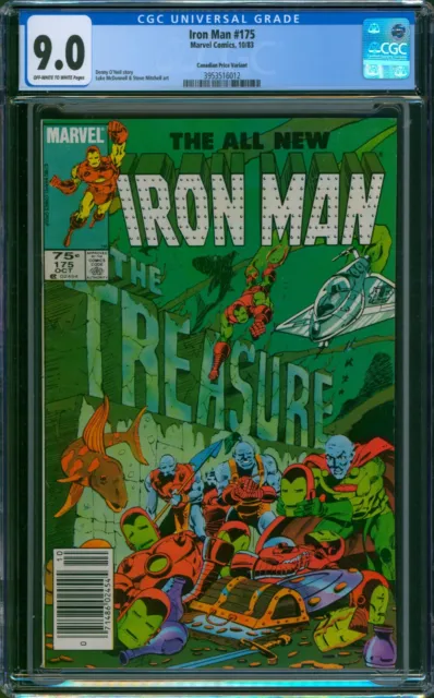 Iron Man #175 CGC 9.0 VF/NM OwWp Marvel Comics 1983 Canadian Price Variant RARE