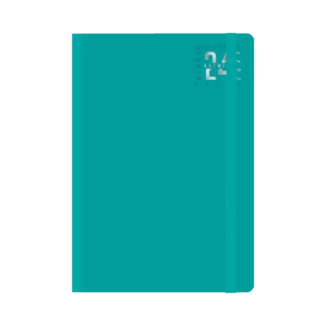 AGENDA Giornaliera con elastico Dynamic 24 Verde Acqua 15x21 ufficio,casa,lavoro