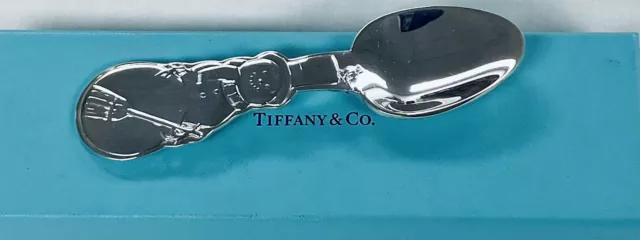 Tiffany & Company Sterling Silver Snowman Baby Feeding Spoon- 5”