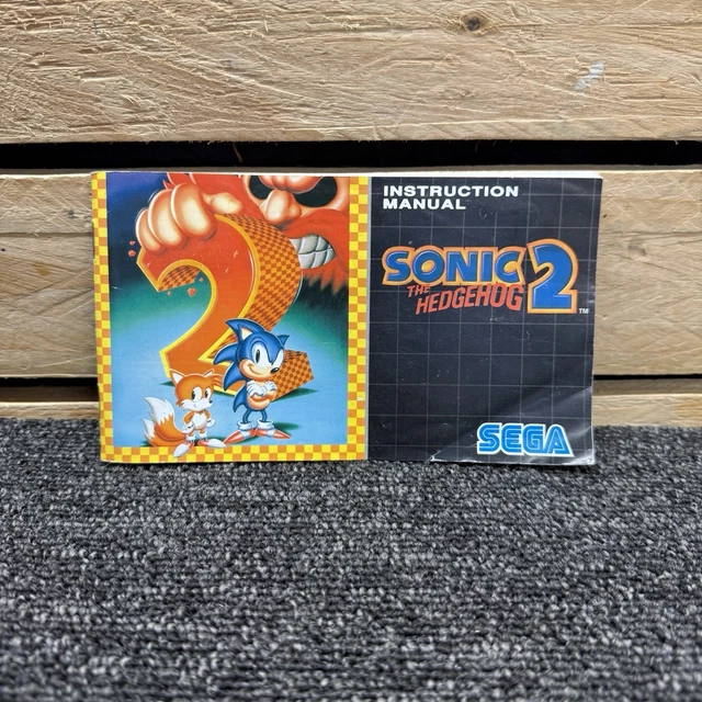 SEGA SONIC THE Hedgehog 2 Instruction Manual Only Sega Mega Drive £5.99 ...