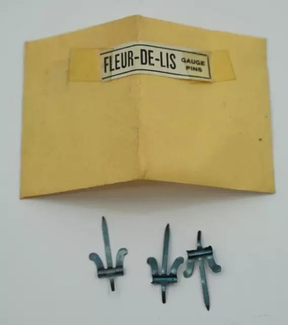 Lot of (3) Vintage FLEUR-DE-LIS Gauge Pins