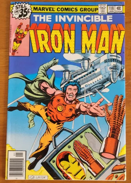 IRON MAN #118 MARVEL COMICS 1978 FIRST RHODES BRONZE AGE KEY Newsstand