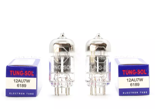 2 x 12AU7 ECC82 6189 TUNG-SOL New tubes matched pair from factory 2