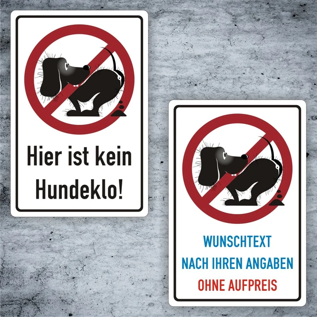Steckschild 'Hier Ist Kein Hundeklo!' – 2 Stück, 30,75x15 Cm, PVC Mit Erdspieß, Witterungsbeständig