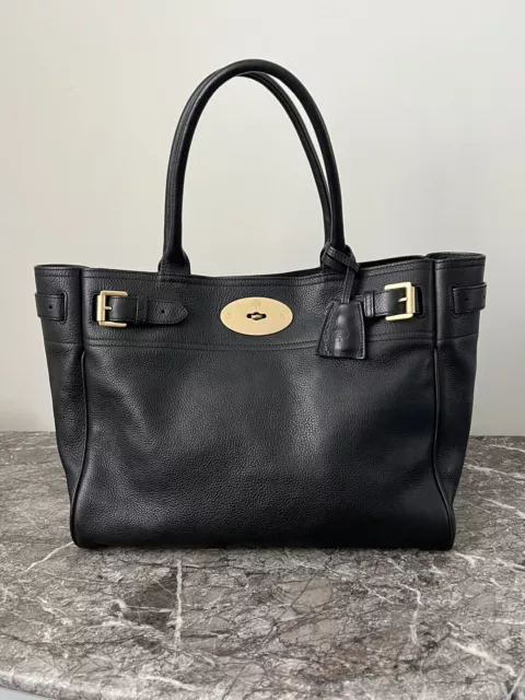 Mulberry Bayswater Black leather Shoulder Tote Bag Handbag