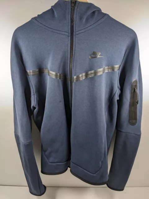 Nike Navy Tech Fleece Full Zip Track Training Jacket Hoodie Men's Size Small S