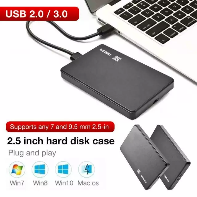 2.5 '' HDD SSD Boîtier Sata vers USB 2.0 Boîtier disque dur Adaptateur 5 Gbps√