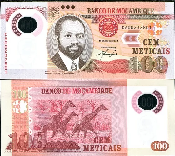 Mozambique 100 Meticais 2011 P 151 Polymer UNC