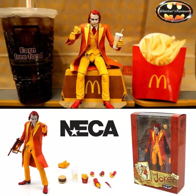 Figura de acción de PVC NECA DC Comics naranja McDonald's Joker caballero oscuro en caja juguete