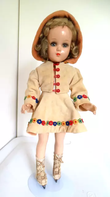 Vintage 1940's Arranbee 17" Sonja Nancy Lee Composition Ice Skater All Original