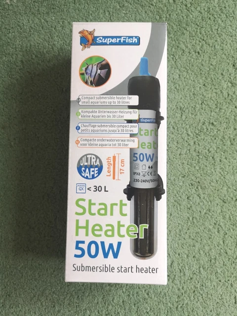 Aqadistri Super Fish "New" 50W  Aquarium Heater For Tank's Up To 50Ltr.