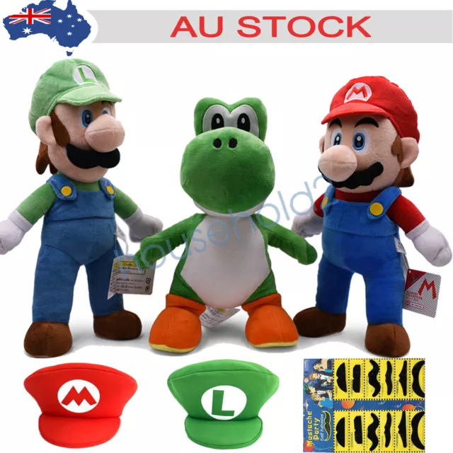 33cm Super Mario Bros Mario Luigi Yoshi Plush Soft Toys Doll Stuffed Kids Teddy