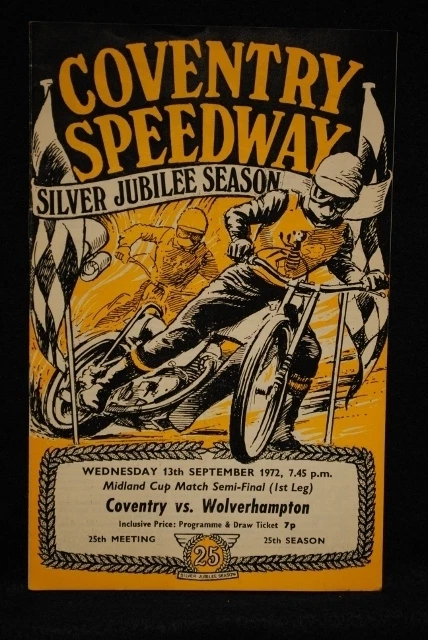 SPEEDWAY - Coventry vs Wolverhampton - 13 Sep 1972
