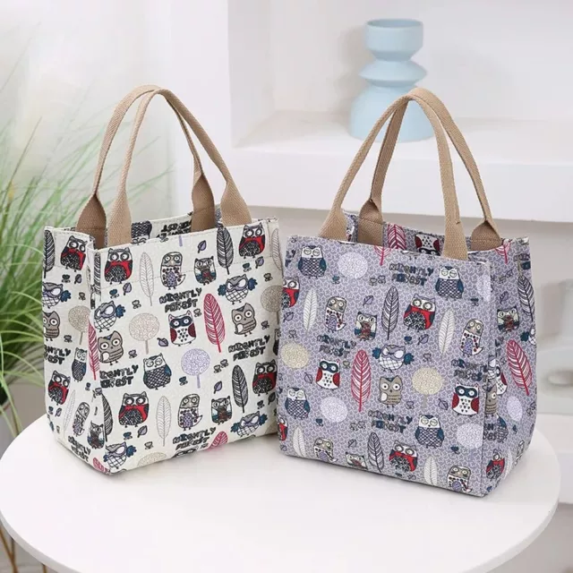 Thickening Lunchbox Canvas Handbag Cute Storage Bag  Work