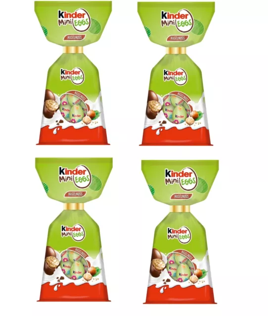 4 x Kinder Chocolate EASTER Mini Eggs HAZELNUT flavor 4x 85g FREE SHIPPING !!