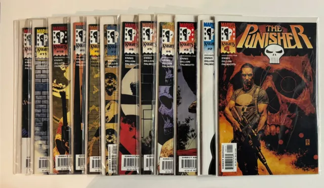 The Punisher Marvel Knights Comics #1 to #12 - Direct Edition - As New