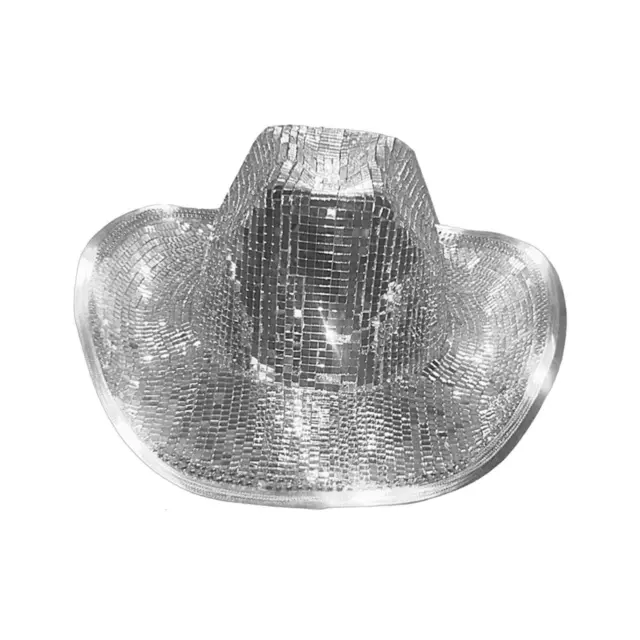 Chapeau De Cowgirl Cow Boy Chapeaux Sequin Disco Ball Chapeau Pour 3