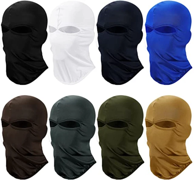 Two Hole Balaclava Hood Soft Full Face Mask Helmet Liner Bandana Headwear Sports