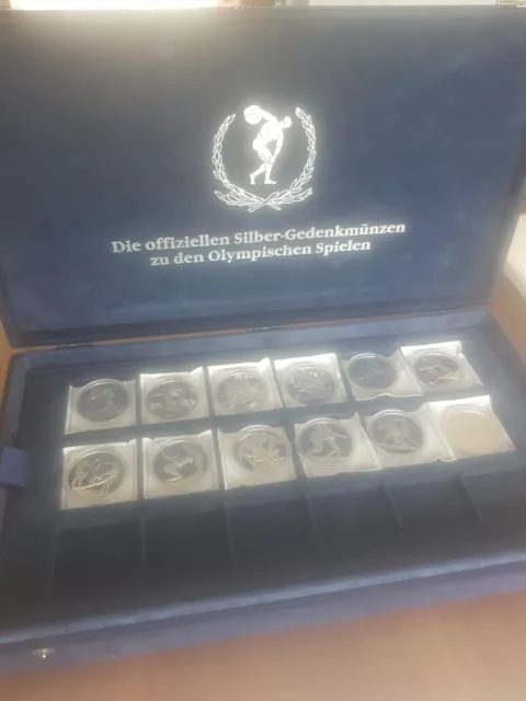12x Silbermünzen Olympische Spiele 2004 Griechenland 10 Euro Polierte Platte PP