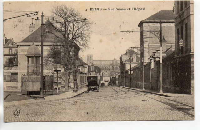 REIMS - Marne - CPA 51 - Santé - rue Simon et Hopital