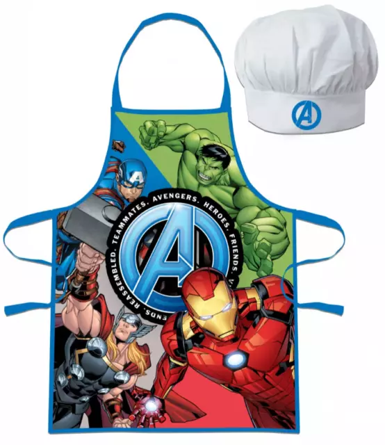 El Vengadores Marvel Niños Delantal de Cocina Backschürze Set 2-Teilig