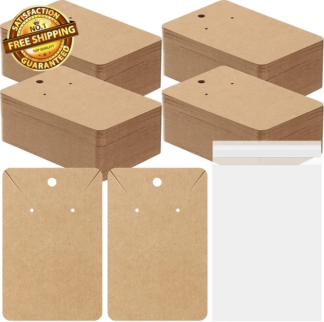600 Pcs Dual-Use Necklace Earring Cards Earring Packaging Holder Cards 3.5 X 2.4