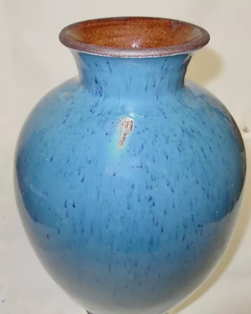 Vintage – Renate Hohrath- Vesper Hagen Keramikerin große blaue Vase  60er -29- 2