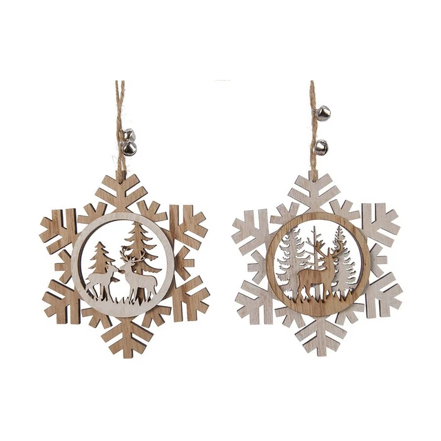 Decorazione Natalizia Decoris Legno (12 X 0,7 X 12 CM)