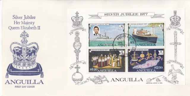 FDC Anguilla Nr. Block 15 / Queen Elizabeth II. / Silver Jubilee