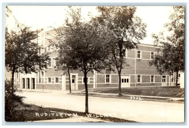 c1940's Auditorium Building View Willmar Minnesota MN RPPC Photo Postcard