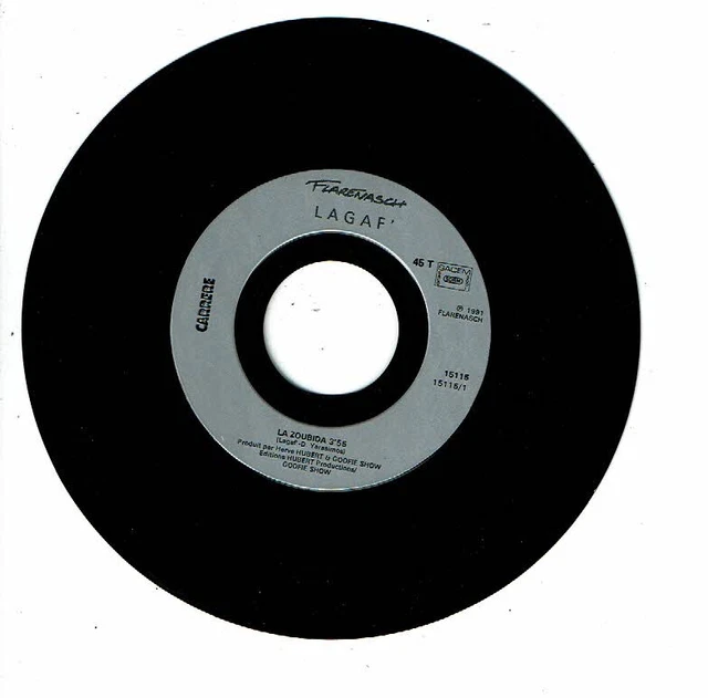 VINCENT LAGAF 45 RPM Sp Disk La Zoubida Carrere Flarenasch 15115, Vgc