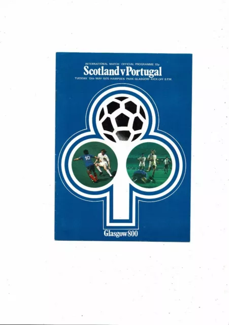 1975 Scotland v Portugal Football Programme