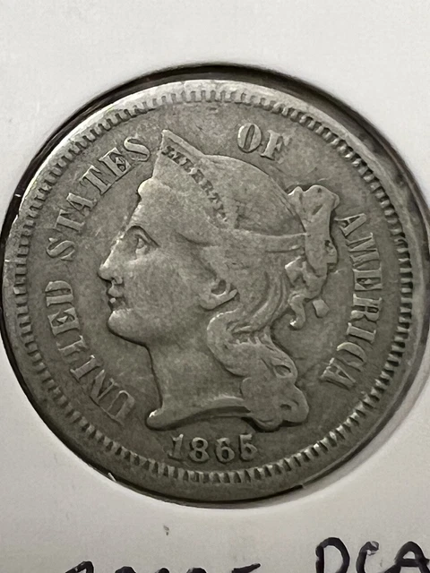 1865  Nickel 3 Cent Pieces