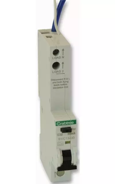 CRABTREE - 61/C13230 - Pôle Unique Rcbo 32A Chacune