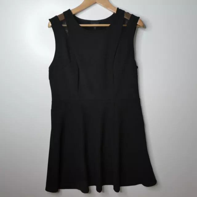 Mossimo Dress Womens Plus Size XXL Black Crew Neck Sleeveless Knee Length