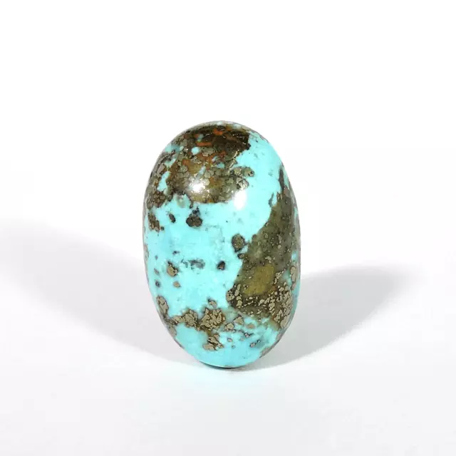 51.30 Carat Natural Blue Turquoise and Pyrite Oval Cabochon Loose Gemstone T856