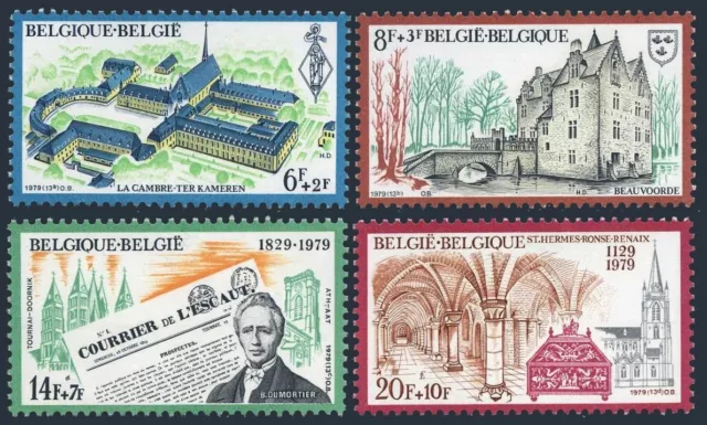 Belgium B983-B986,MNH.Mi 1992-1995. 1979, Notre Dame de la Cambre Abbey. Castle.