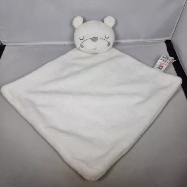 ASDA George Baby - Sleeping Bear White - Soft Soother Blanket Comforter Toy