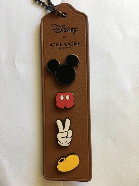 Coach x Disney F59310 Mickey Mouse Enamel Pin Set Leather Bag Charm Body Parts