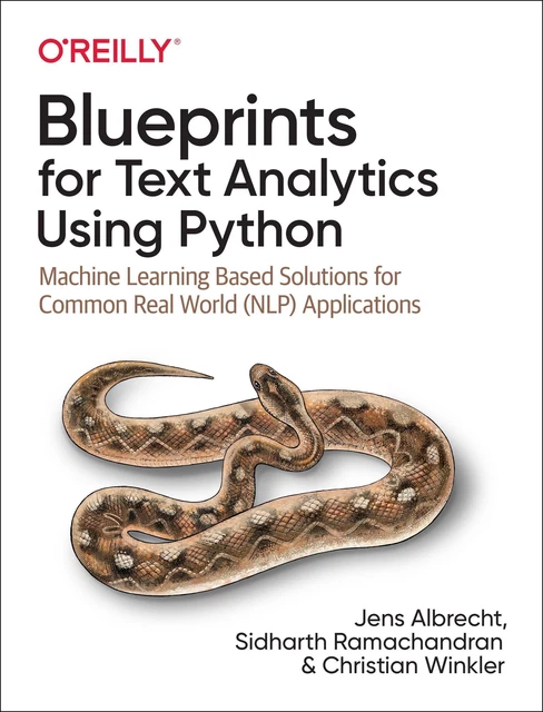 BLUEPRINTS FOR TEXT Analytics Using Python, Jens Albrecht EUR 70,00 ...