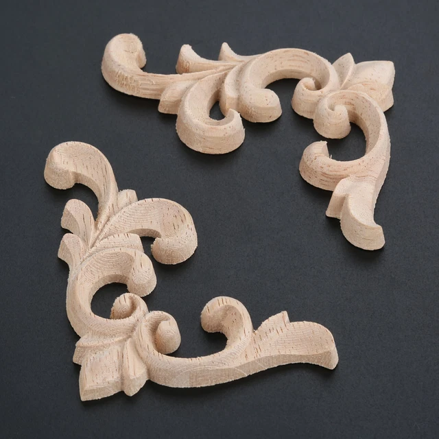 1/2X European Style Woodcarving Corner Decal Walls Doors Cabinets Decoration