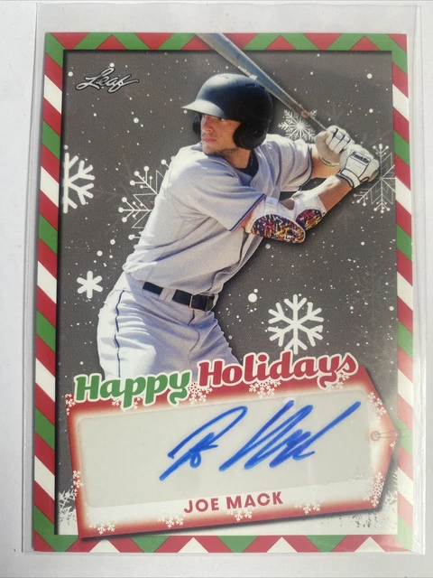 2022 Leaf Happy Holidays Joe Mack #HH-JM1 Auto RC Rookie Miami Marlins Signed