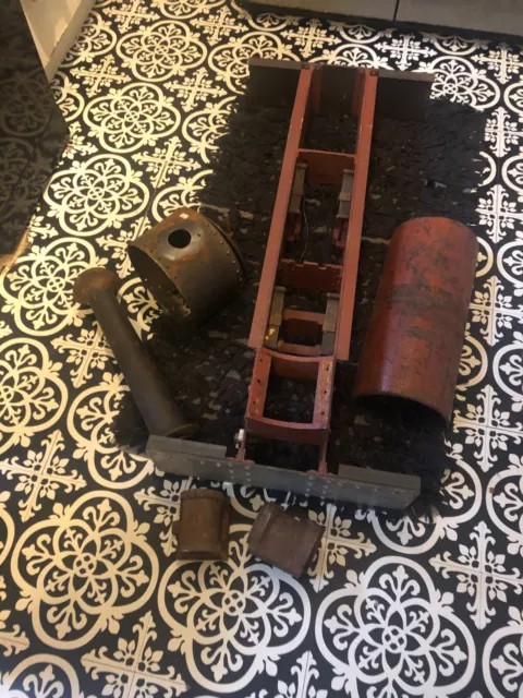 Live Steam Railway Train Chassis Springs Chimmney Water Tank Etc 7 1/4 Scale