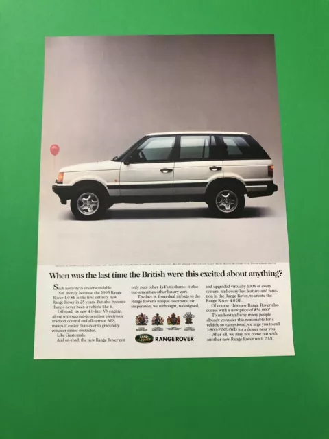 1994 1995 Range Rover Original Vintage Print Ad Advertisement
