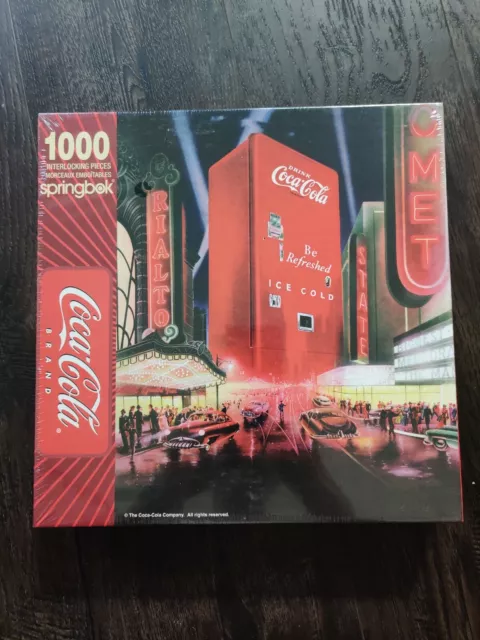 2005 Springbok COCA COLA Jigsaw Puzzle "MOVIE NIGHT" 1000 PIECES Coke Brand