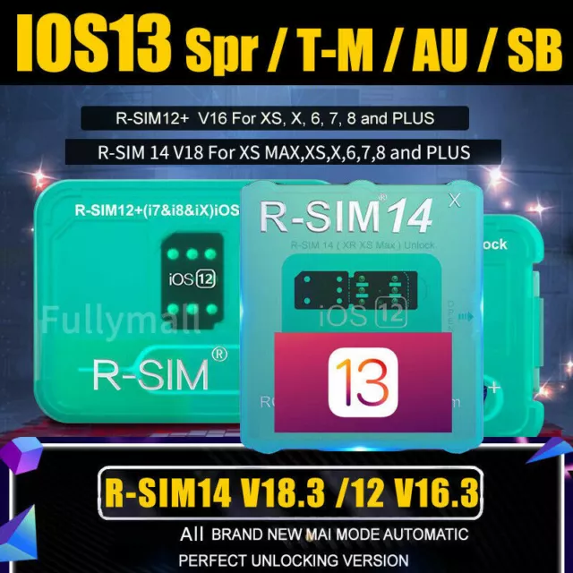 R-SIM14 V18 RSIM Nano Unlock Card for iPhone 11 XS MAX XR XS X 8 7 6 Plus IOS13