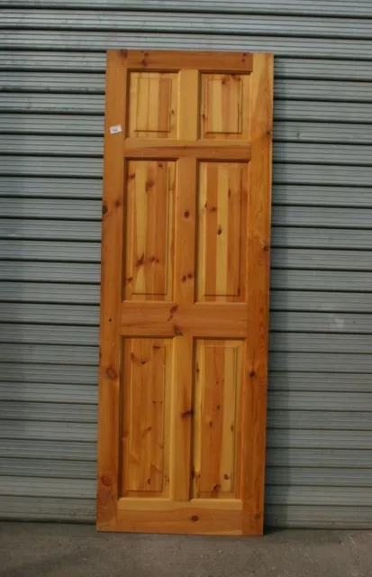 Reclaimed 27" x 78" Pine  6 Panel Door  Internal ref  90A