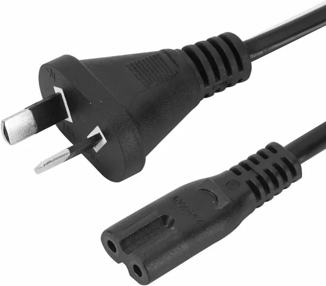 2 Pin Core Figure 8 IEC-C7 AC Power Cord Cable Lead AU Plug 1m (3.3ft) Notebook