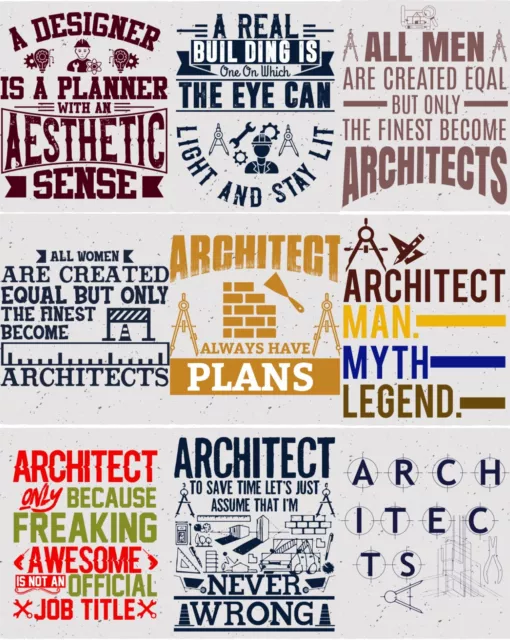 50 Architect Designs Bundle (AI, DXF, EPS, JPG, PNG, SVG)